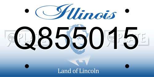 Q855015 Illinois License Plate