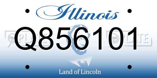 Q856101 Illinois License Plate