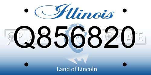 Q856820 Illinois License Plate