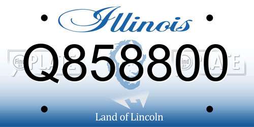 Q858800 Illinois License Plate