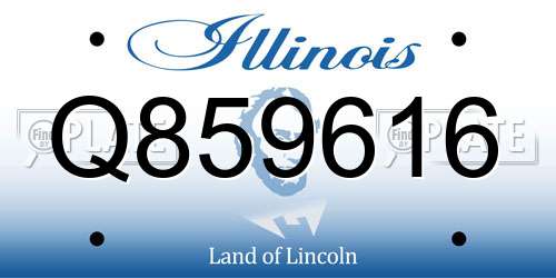 Q859616 Illinois License Plate