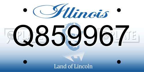 Q859967 Illinois License Plate