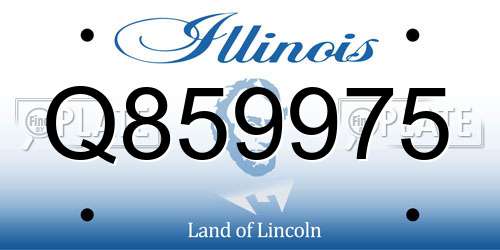Q859975 Illinois License Plate