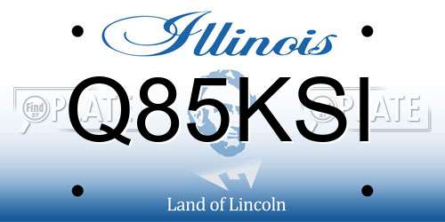 Q85KSI Illinois License Plate