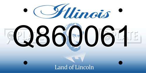 Q860061 Illinois License Plate