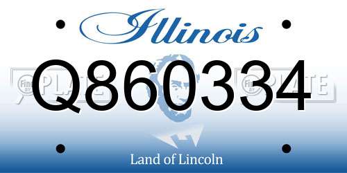 Q860334 Illinois License Plate
