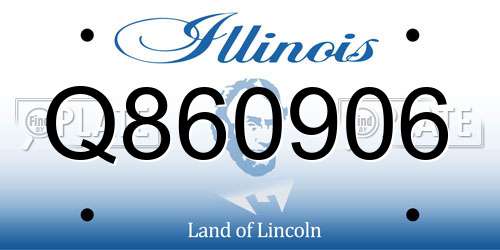Q860906 Illinois License Plate