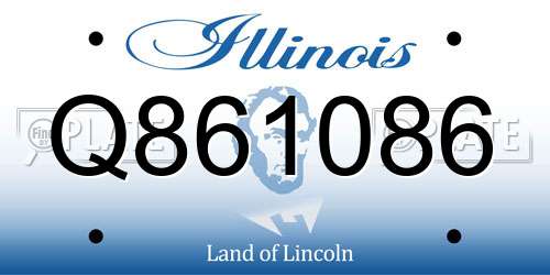 Q861086 Illinois License Plate