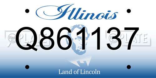 Q861137 Illinois License Plate