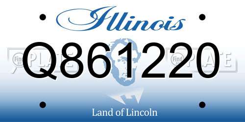 Q861220 Illinois License Plate