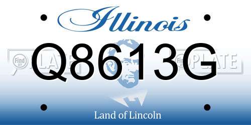 Q8613G Illinois License Plate