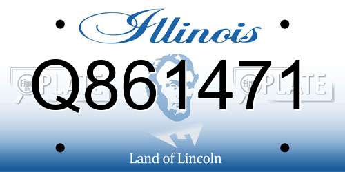 Q861471 Illinois License Plate
