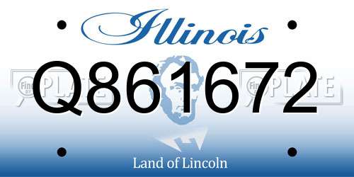 Q861672 Illinois License Plate