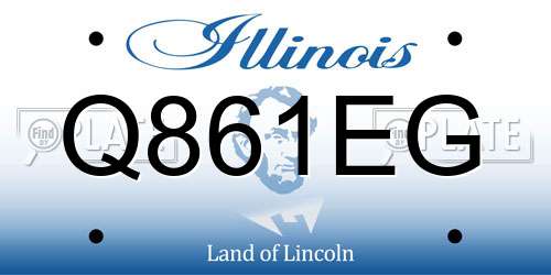 Q861EG Illinois License Plate