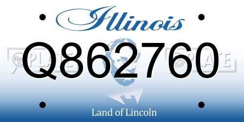 Q862760 Illinois License Plate
