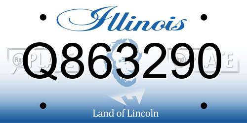 Q863290 Illinois License Plate