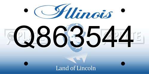 Q863544 Illinois License Plate