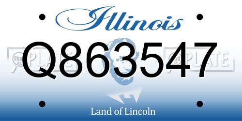 Q863547 Illinois License Plate