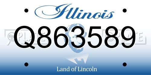Q863589 Illinois License Plate