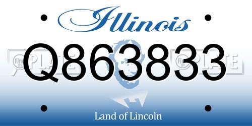 Q863833 Illinois License Plate