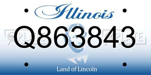 Q863843 Illinois License Plate