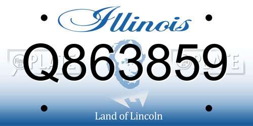 Q863859 Illinois License Plate