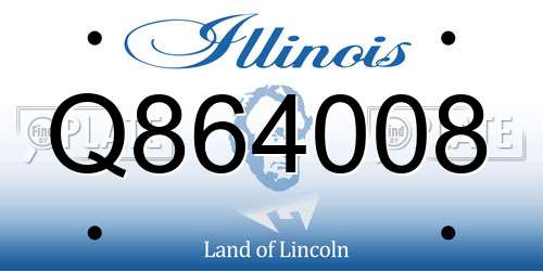 Q864008 Illinois License Plate