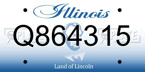 Q864315 Illinois License Plate