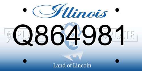 Q864981 Illinois License Plate