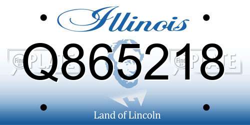 Q865218 Illinois License Plate