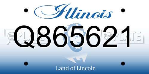 Q865621 Illinois License Plate