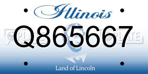 Q865667 Illinois License Plate