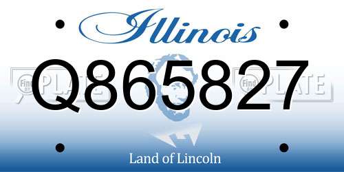 Q865827 Illinois License Plate