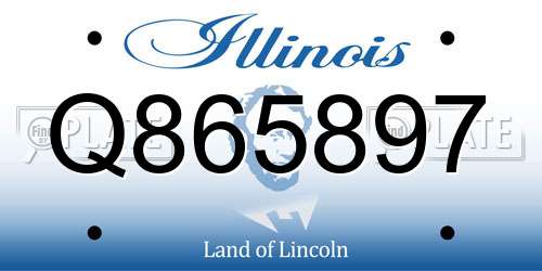 Q865897 Illinois License Plate