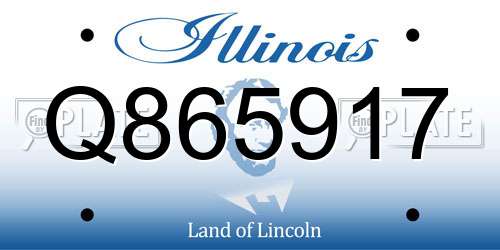 Q865917 Illinois License Plate