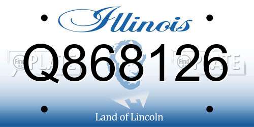Q868126 Illinois License Plate