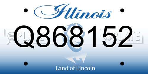 Q868152 Illinois License Plate