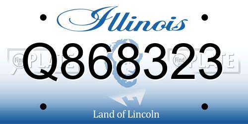 Q868323 Illinois License Plate
