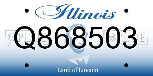 Q868503 Illinois License Plate