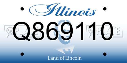 Q869110 Illinois License Plate
