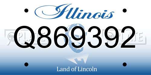 Q869392 Illinois License Plate