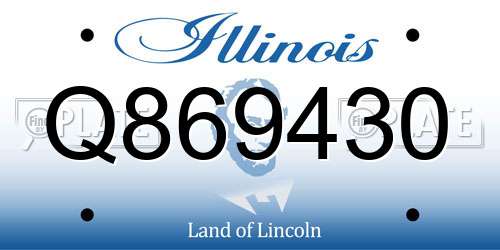 Q869430 Illinois License Plate