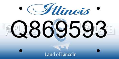 Q869593 Illinois License Plate