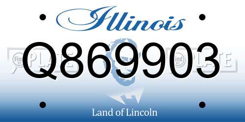Q869903 Illinois License Plate