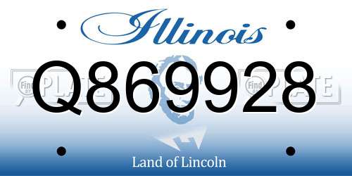 Q869928 Illinois License Plate