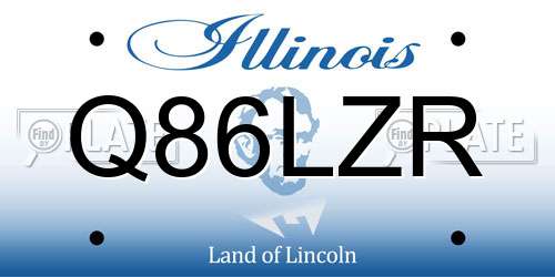 Q86LZR Illinois License Plate
