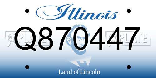 Q870447 Illinois License Plate