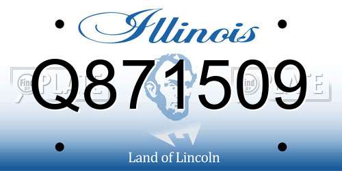 Q871509 Illinois License Plate
