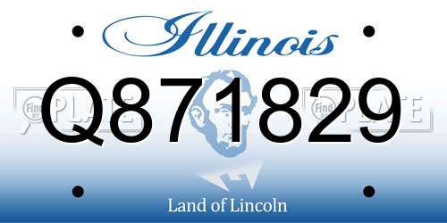 Q871829 Illinois License Plate