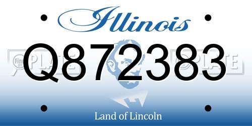 Q872383 Illinois License Plate